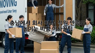 충남에서 회사 이사? 🏢 직원 만족도 높이는 비법! #이사꿀팁